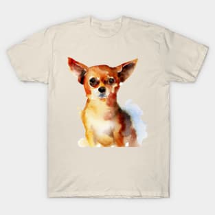 Chihuahua Watercolor Painting - Dog Lover Gifts T-Shirt